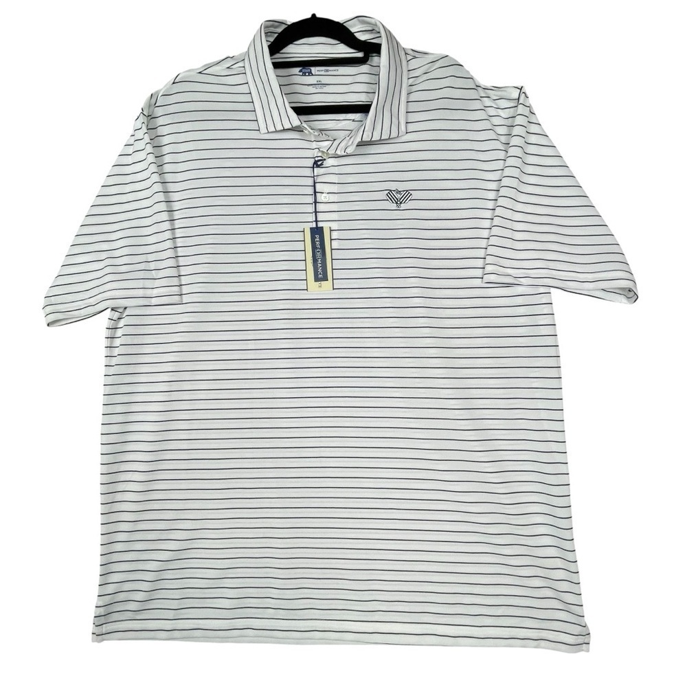 NWT Onward Reserve Performance Pickleball Tourney Stripe Pique Polo - Sz XXL